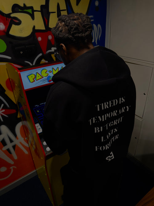 Unisex Contrast Plaid Boxy Zip Hoodie